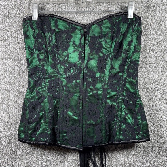 Lavish by Daisy Corsets Other - Daisy Corsets Lavish Green Lace Front Zip Overbust Boned Cincher Bustier Large‎